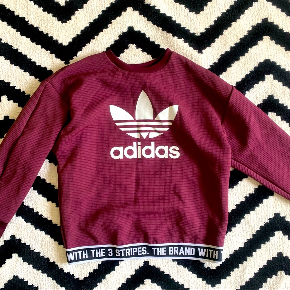 Adidas Trefoil Sweatshirt Ribbed Crewneck (Medium)